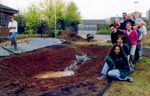 The pond gets its first filling