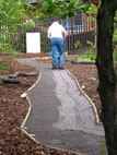Compacting the path surface